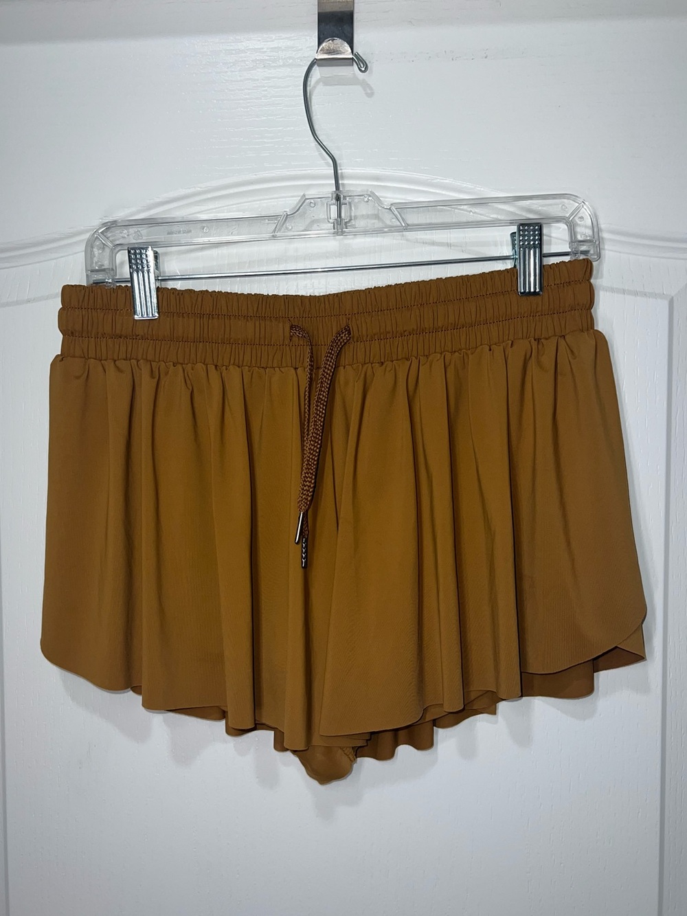 SHEIN Butterfly Style 2-in-1 Lightweight Flowy Skort Copper Women’s Size Large